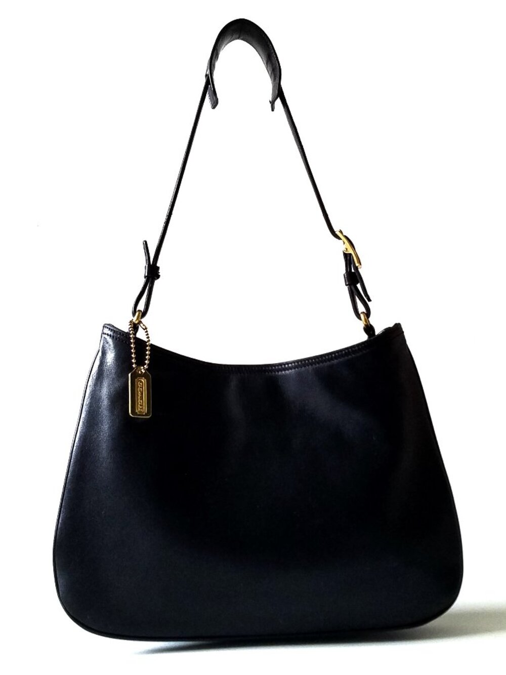 Coach Girlie Nappa Hobo Shoulder Lambskin Bag Black #8165